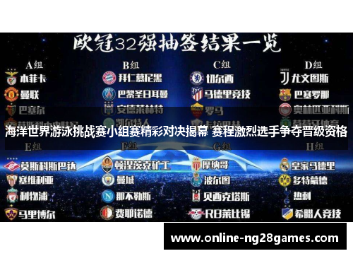 海洋世界游泳挑战赛小组赛精彩对决揭幕 赛程激烈选手争夺晋级资格